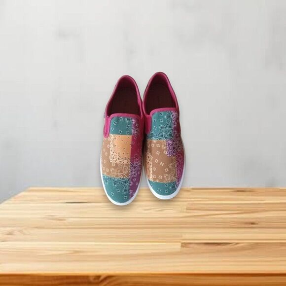 SUN + STONE Men's Slip-On Sneakers Reins Bandana Print Brand New